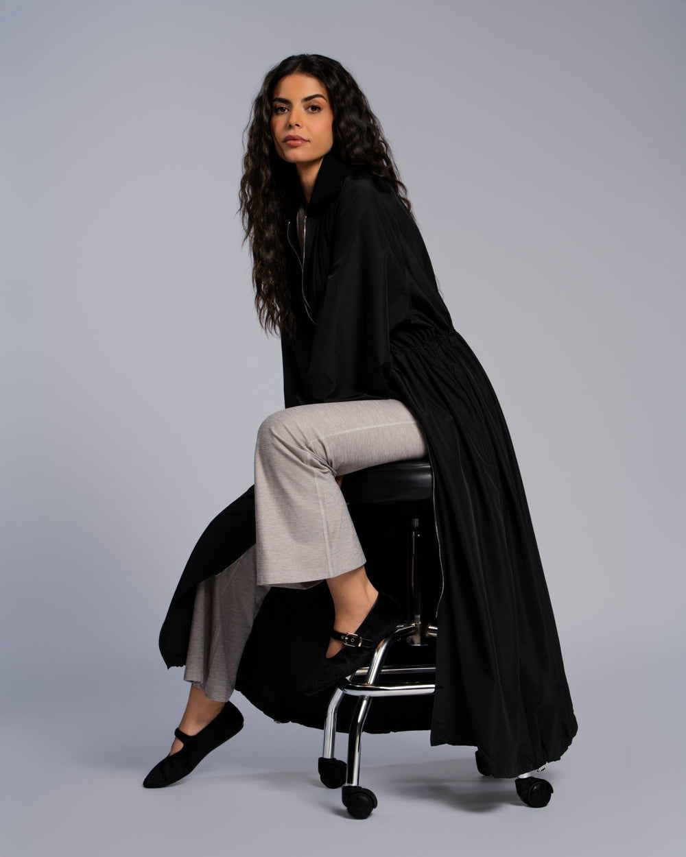 Rib Collar Parka - SEASONAL BLACK
