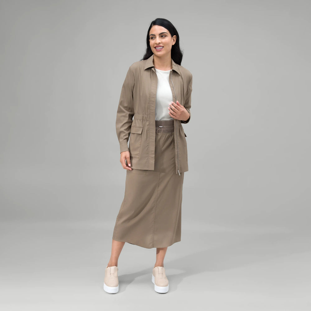 Cargo jacket in seasonal sand color - سترة كارغو باللون الرملي الموسمي