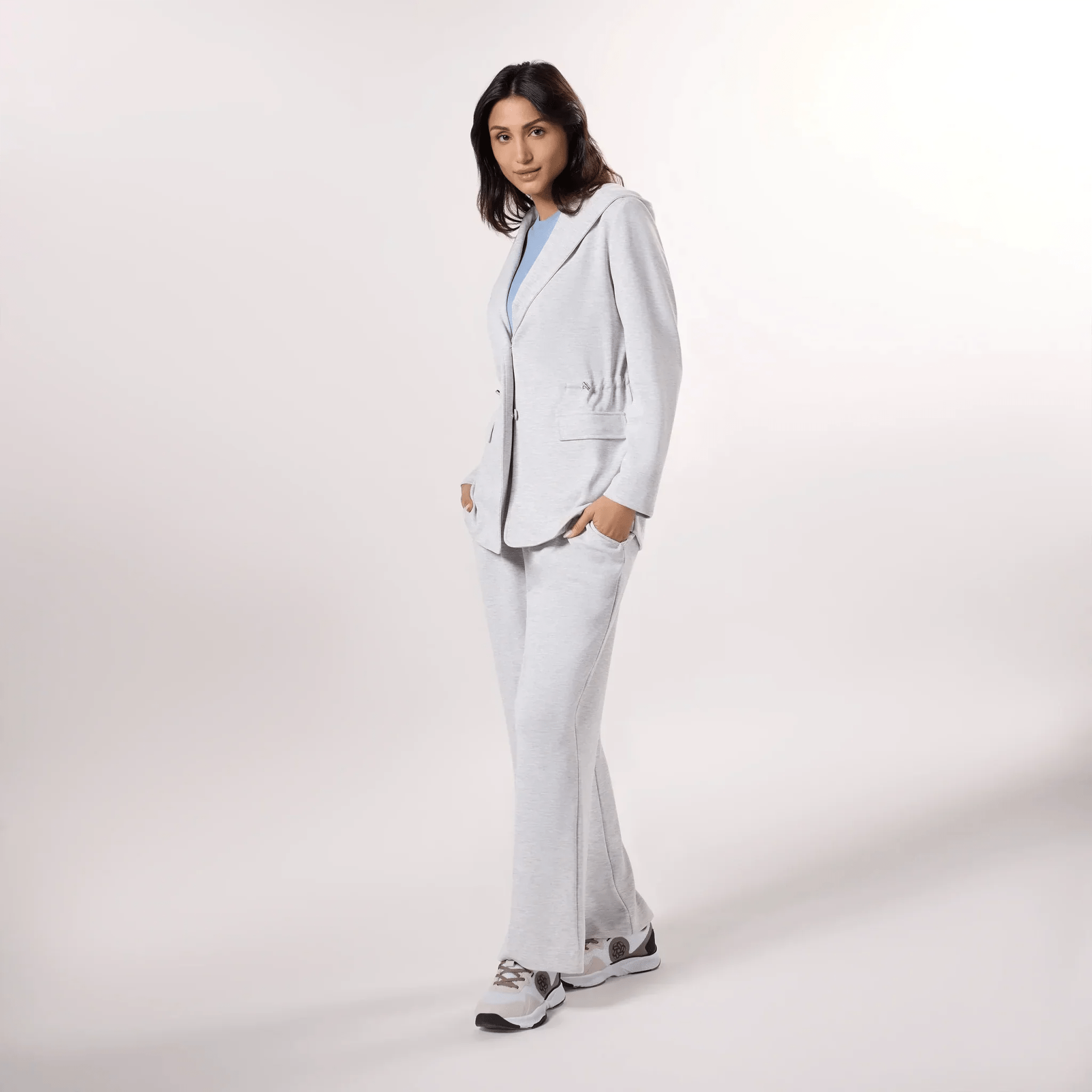 Hooded Blazer - SEASONAL GREY