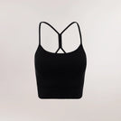 Backless cropped top in core black color - كروب توب مكشوف الظهر باللون الأسود