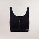 Black cropped top with sculpting stretch fabric - بلوزة سوداء قصيرة بقماش مطاطي داعم
