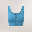 Blue cropped top with sculpting stretch fabric - توب قصير باللون الأزرق بقماش سترتش