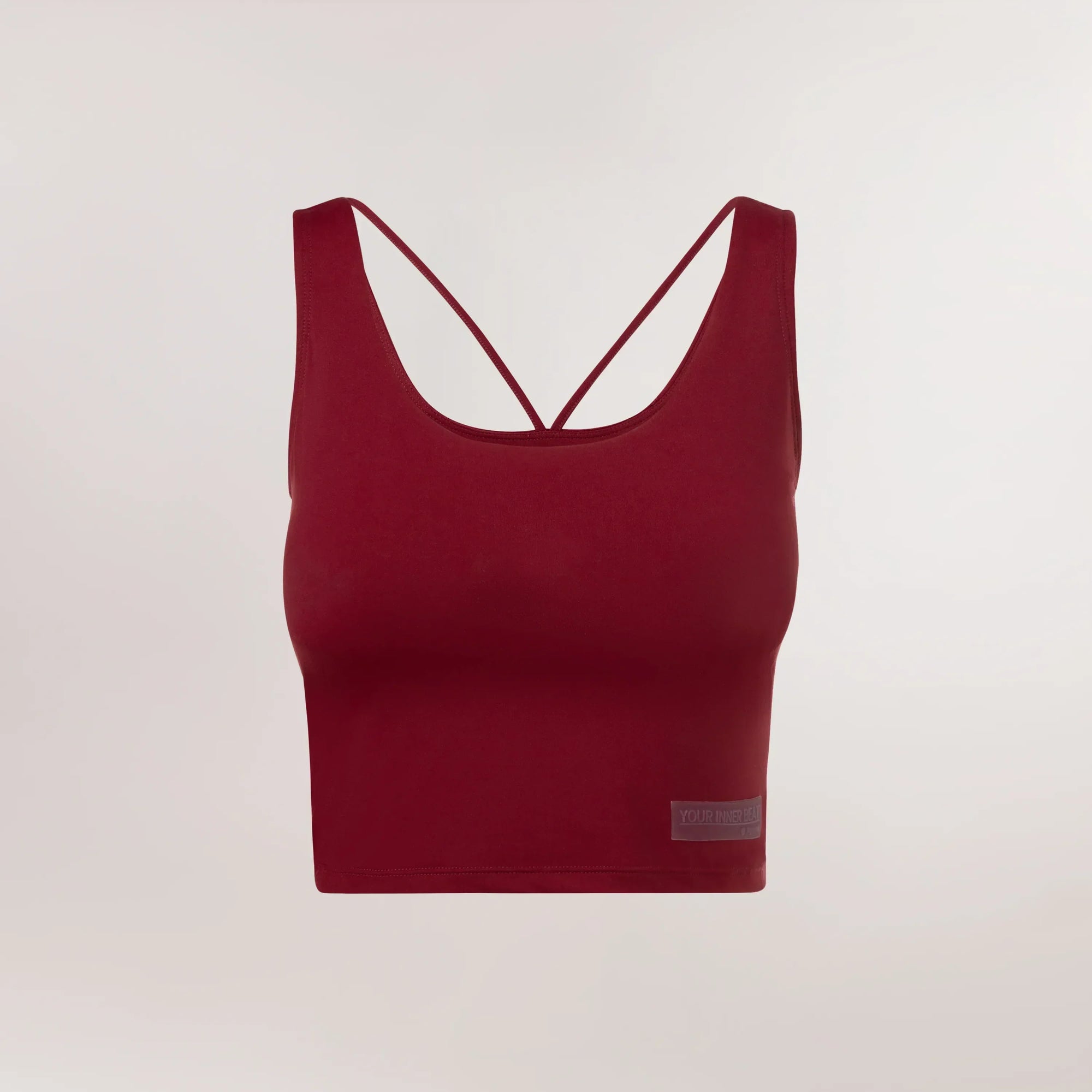 Freestyle cropped top in grape red color - توب قصير بتصميم رياضي باللون الأحمر العنبي