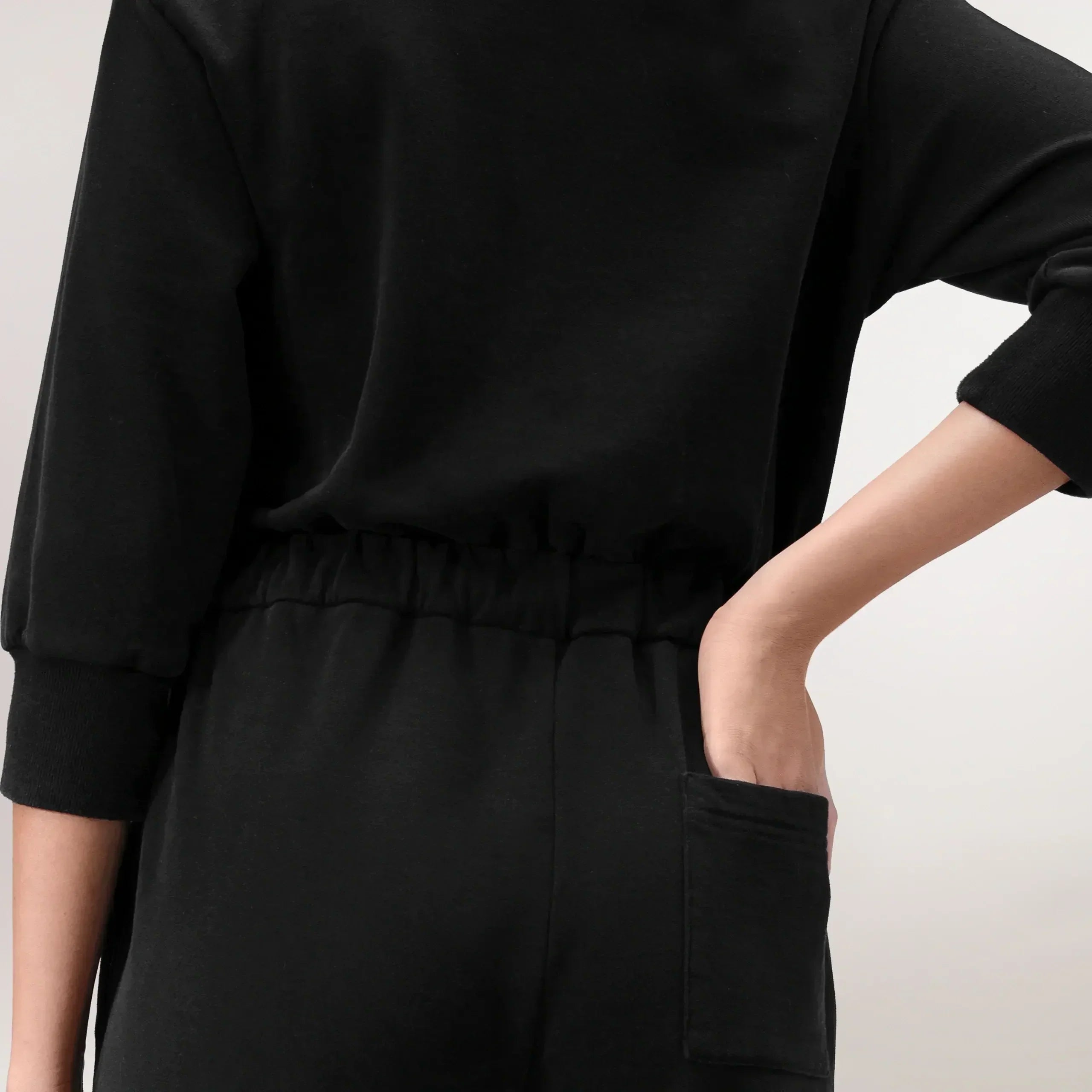 Zip Front Jumpsuit - SEASONAL BLACK