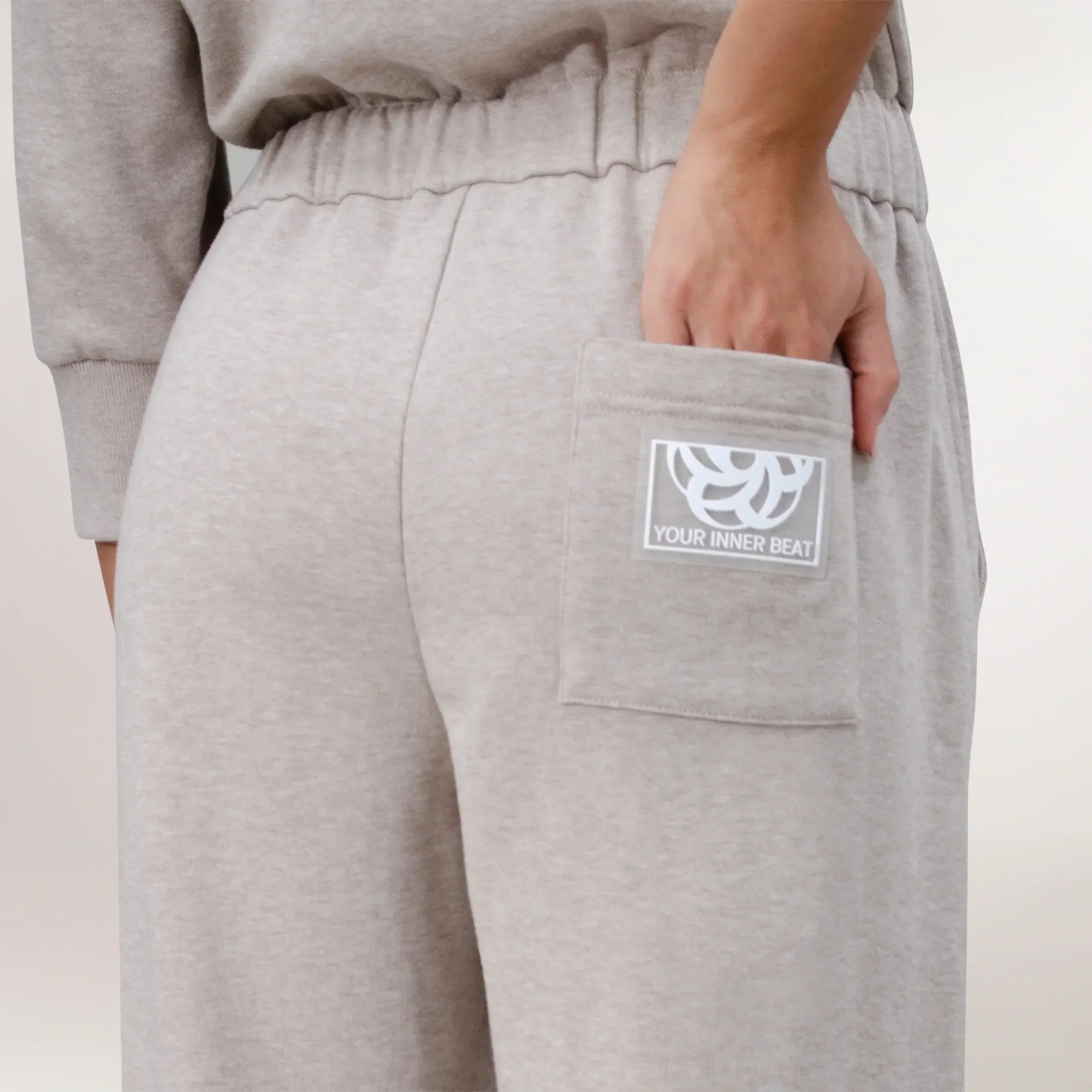 Zip Front Jumpsuit - SEASONAL OATMEAL MELANGE