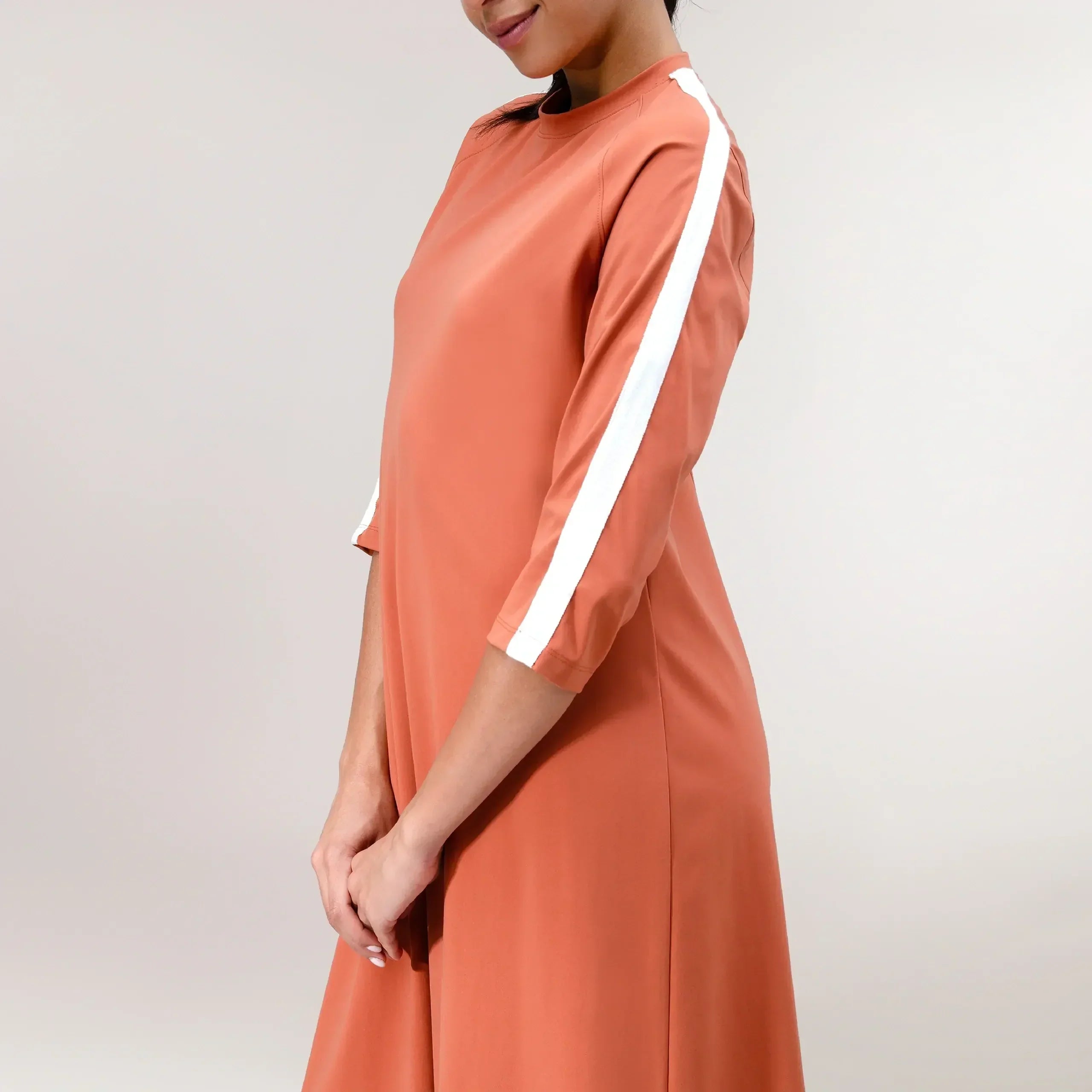 Flared Maxi Dress - SEASONAL BRICK