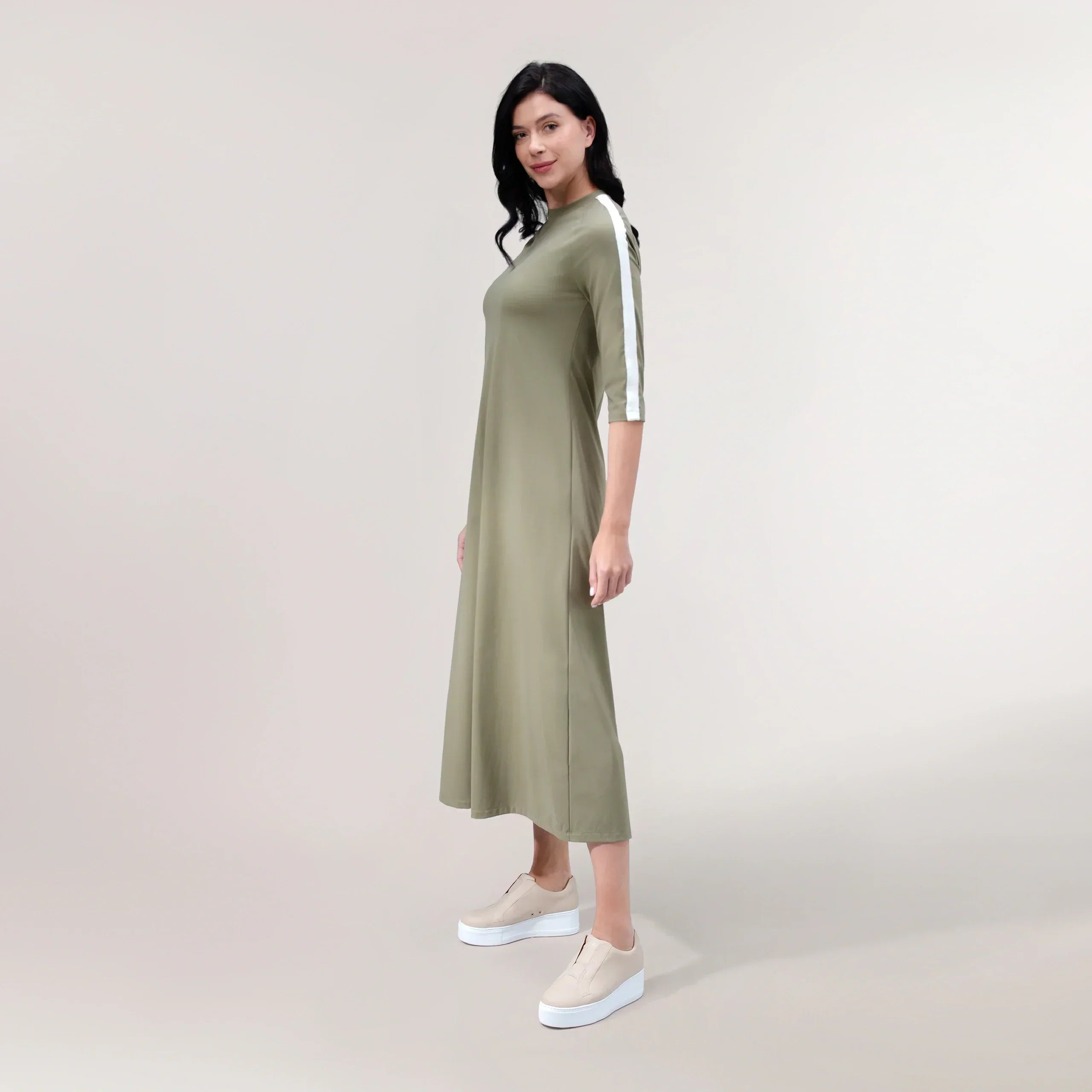 Flared Maxi Dress - SEASONAL RAINFOREST