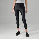 Black leggings with contour seams and stretch fit - ليقنز أسود كونتور وقماش قابل للتمدد