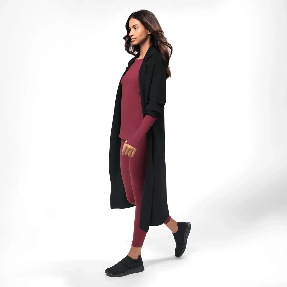 Full-Length Knitted Coat - SEASONAL BLACK