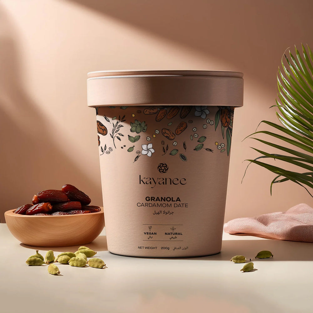 Kayanee granola with cardamom date 200 gm - جرانولا من كياني تحتوي على الهيل والتمر 200 غرام