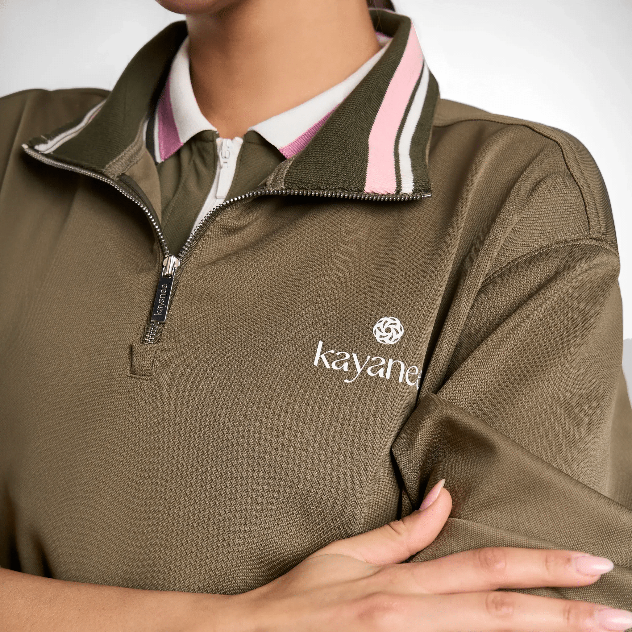 Half Zip Crop Jacket - SEASONAL GREEN