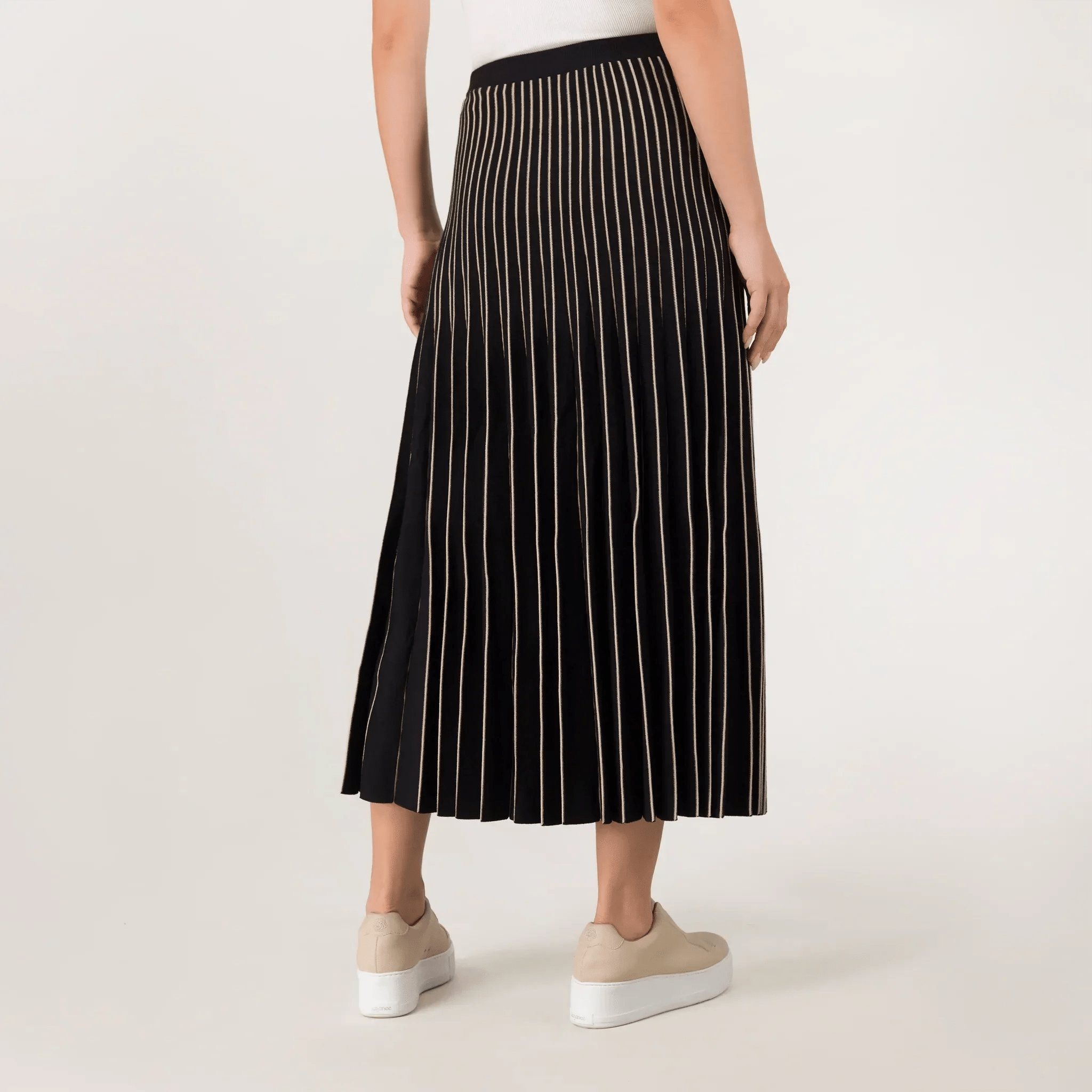 Pleated Maxi Skirt - SEASONAL BLACK