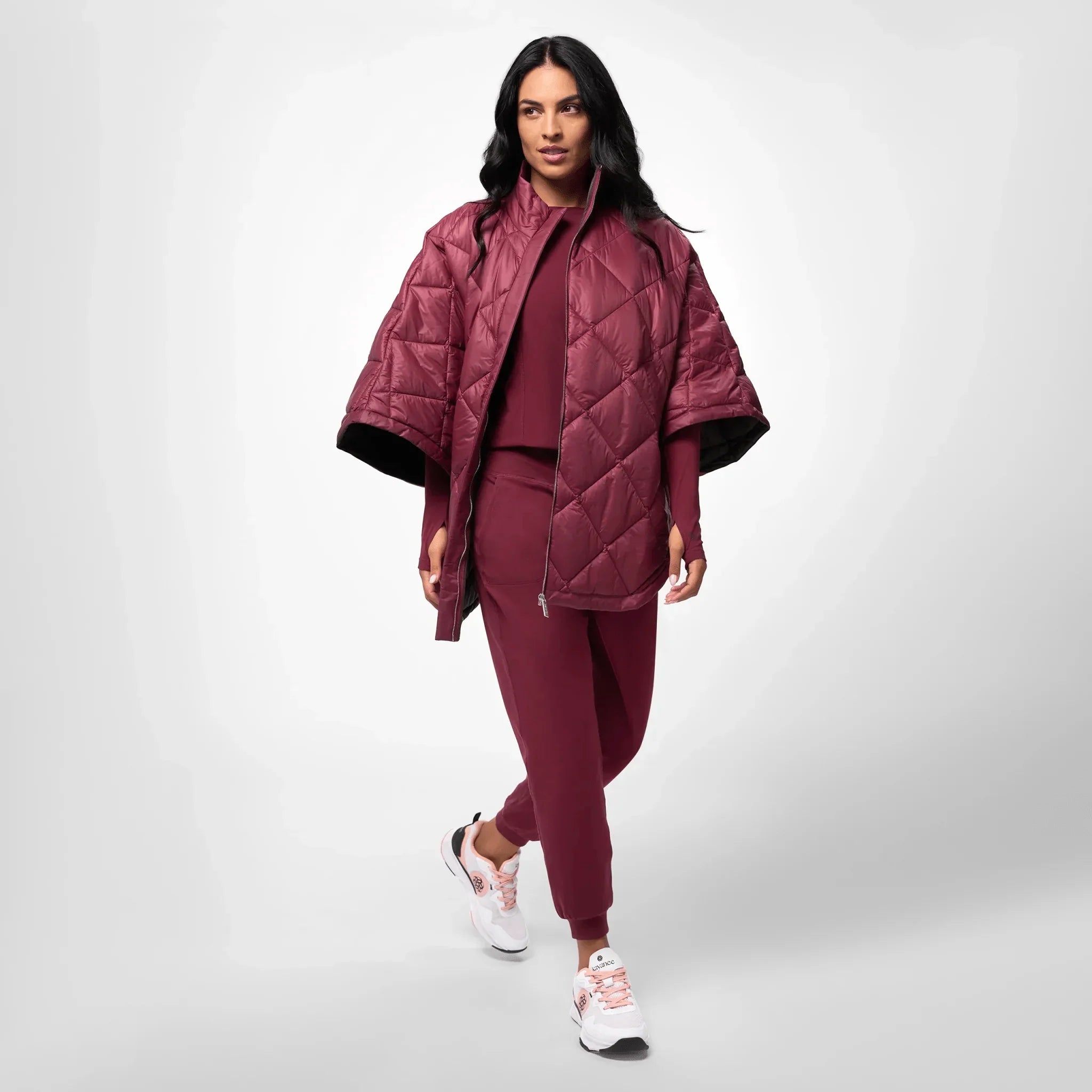 Puffer Cape - SEASONAL BURGUNDY