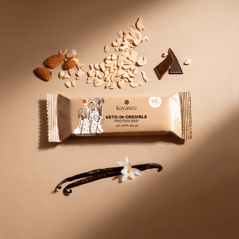 Kayanee keto protein bar with vanilla flavour - كياني كيتو بروتين بار بطعم الفانيليا