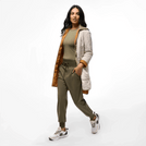 Multicolor quilted coat with oversized fit & padded texture - معطف مبطن متعدد الألوان بقصّة واسعة وملمس مبطن