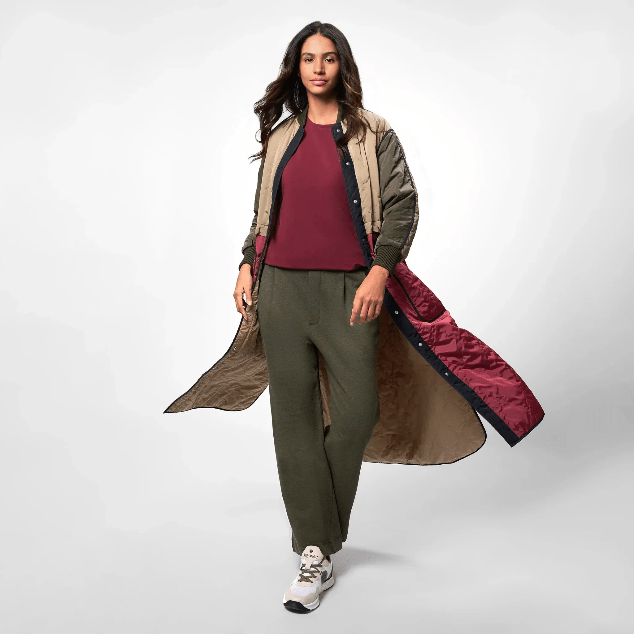 Quilted Maxi Coat - SEASONAL MULTICOLOR