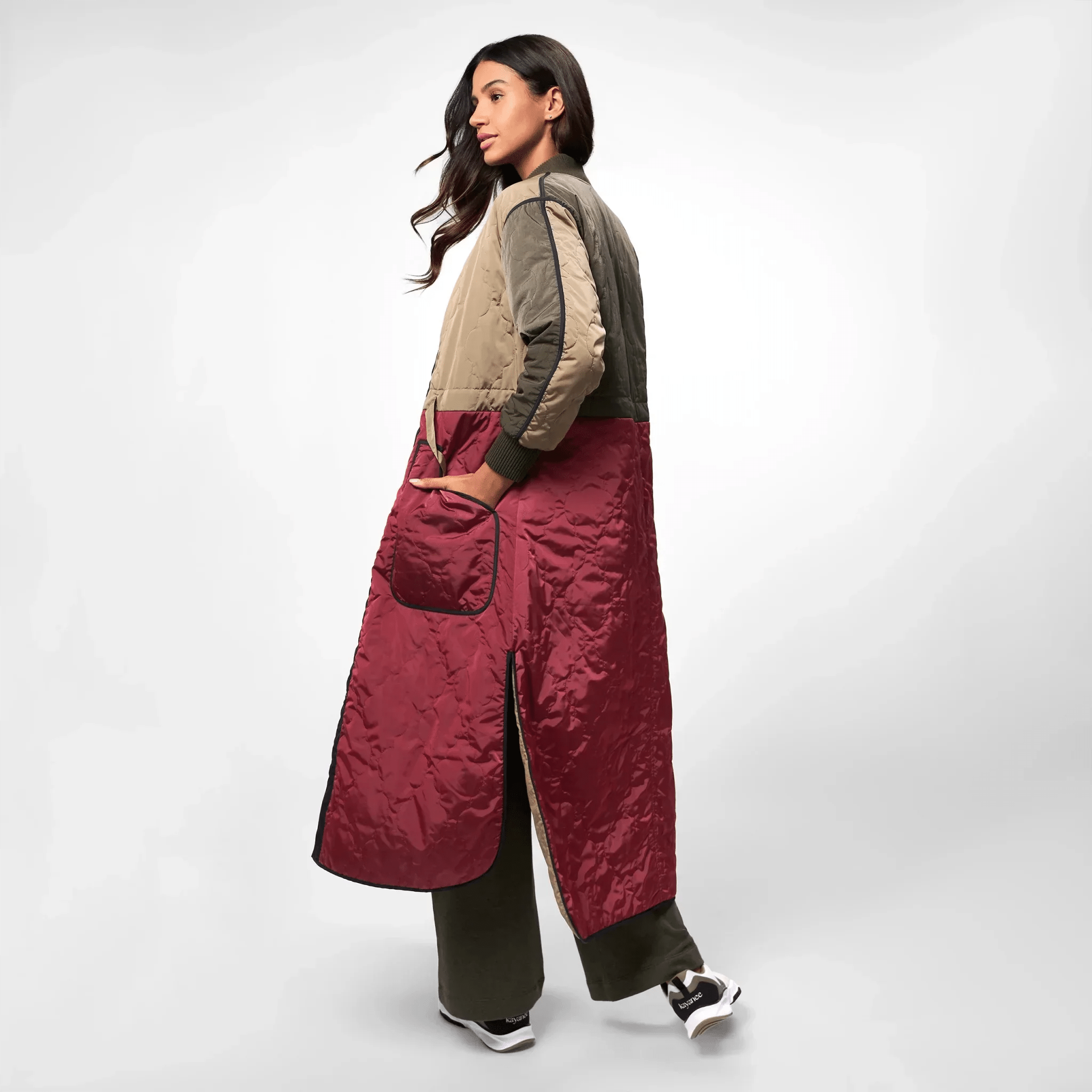 Quilted Maxi Coat - SEASONAL MULTICOLOR