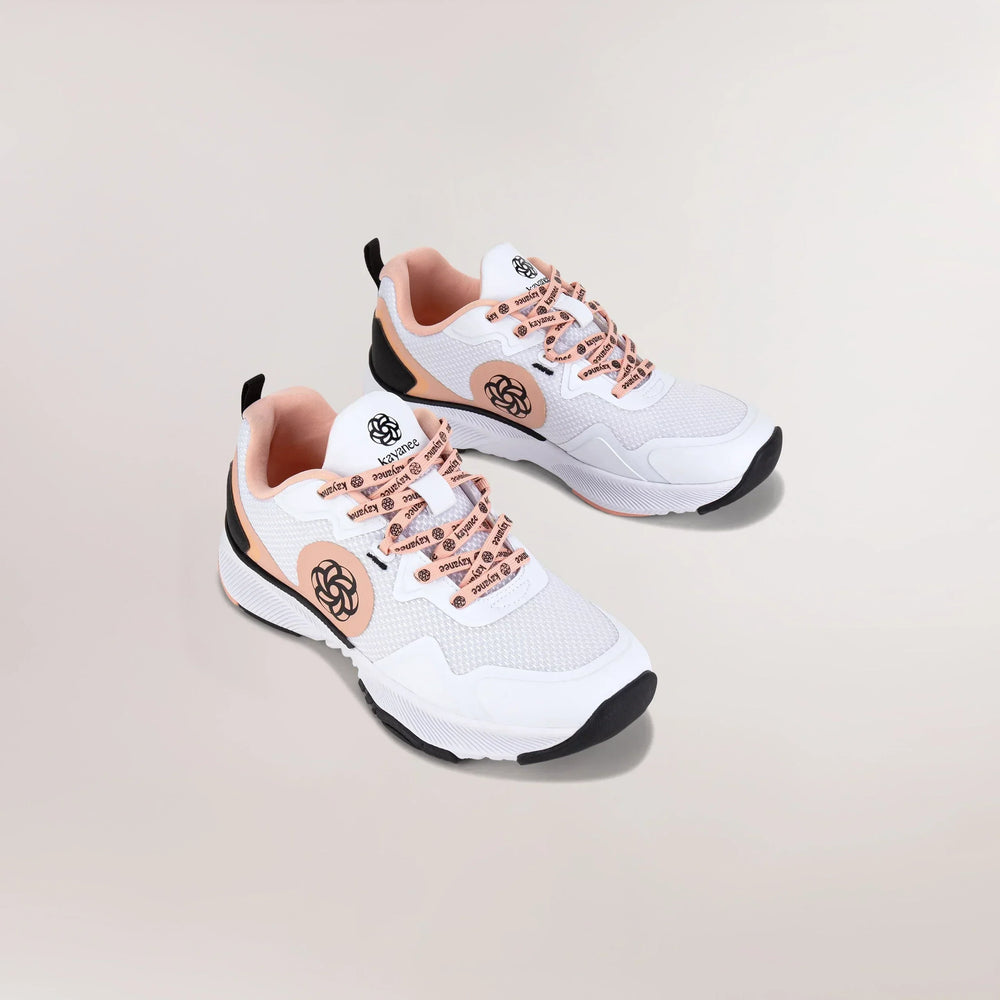 Seasonal pink pivot dance sneakers printed with Kayanee's logo - حذاء رياضي وردي موسمي مطبوع عليه شعار كاياني