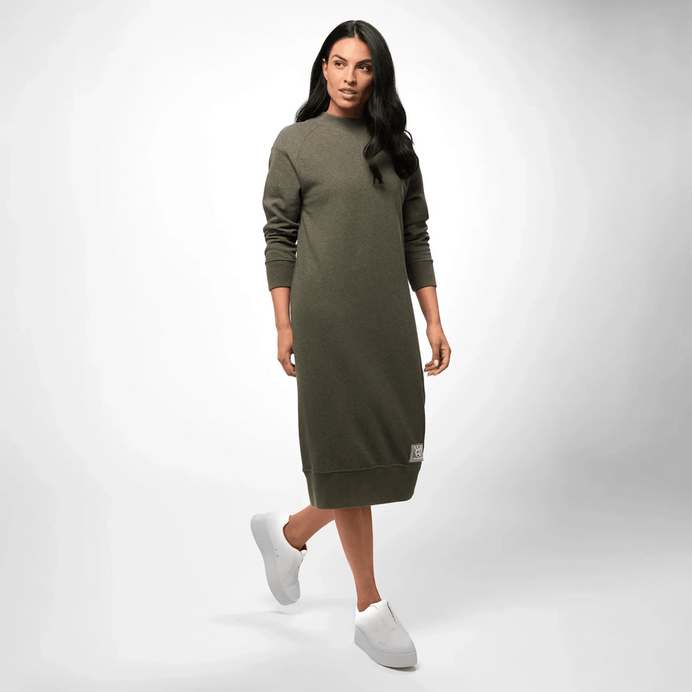 Sweatshirt Dress - SEASONAL GREEN MELANGE