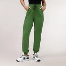 Dark musk green jogger pants with tapered leg - بنطال رياضي باللون الأخضر الداكن