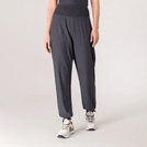 Charcoal dance pants with wide legs and soft drape - بنطلون رقص فحمي بأرجل واسعة وثنيات ناعمة