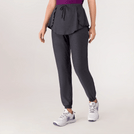 Dance pants with a skirt in charcoal color - بنطلون رقص مع تنورة باللون الفحمي