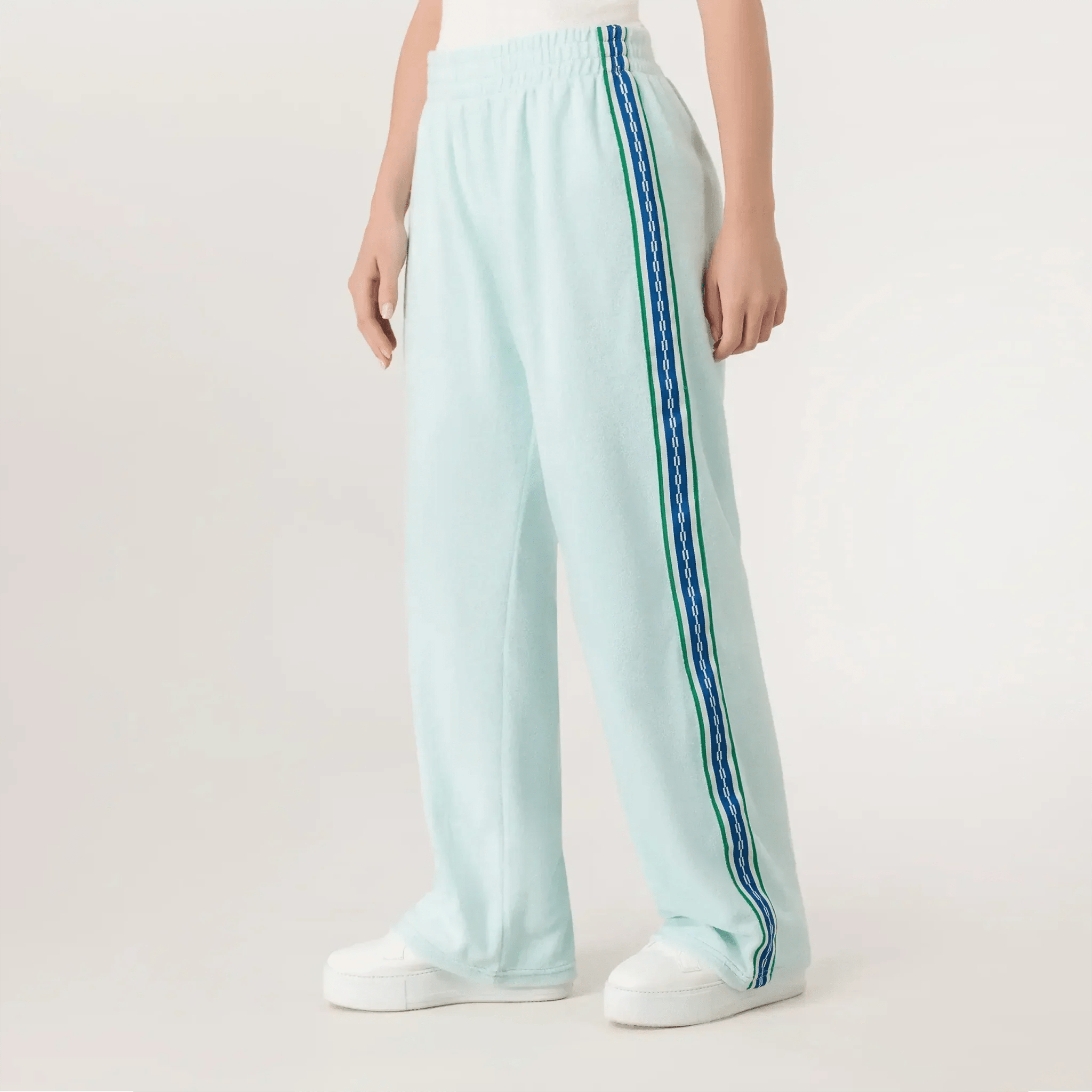 Velour Track Pants - SEASONAL LIGHT BLUE