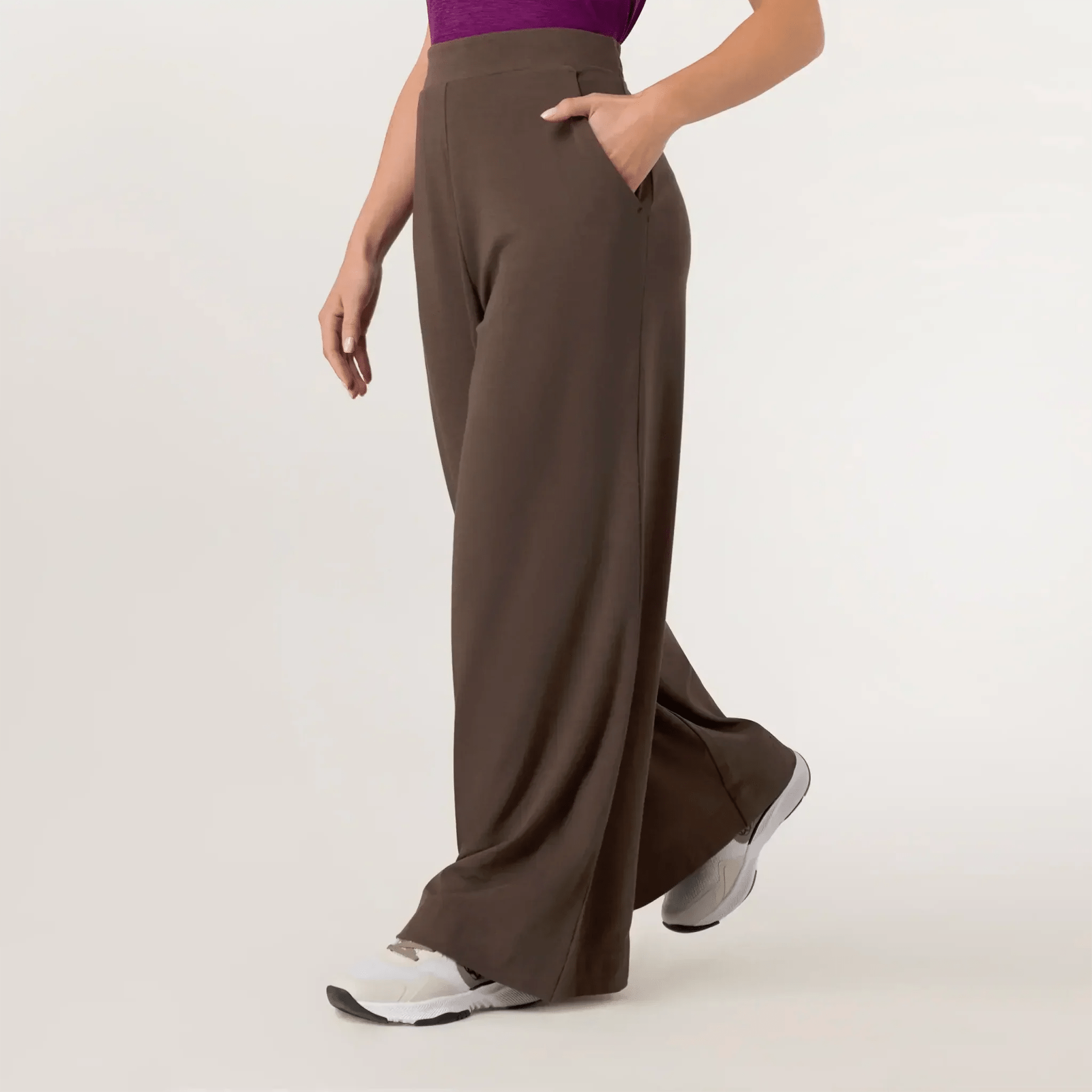 Jersey Palazzo Pants - SEASONAL CHOCOLATE