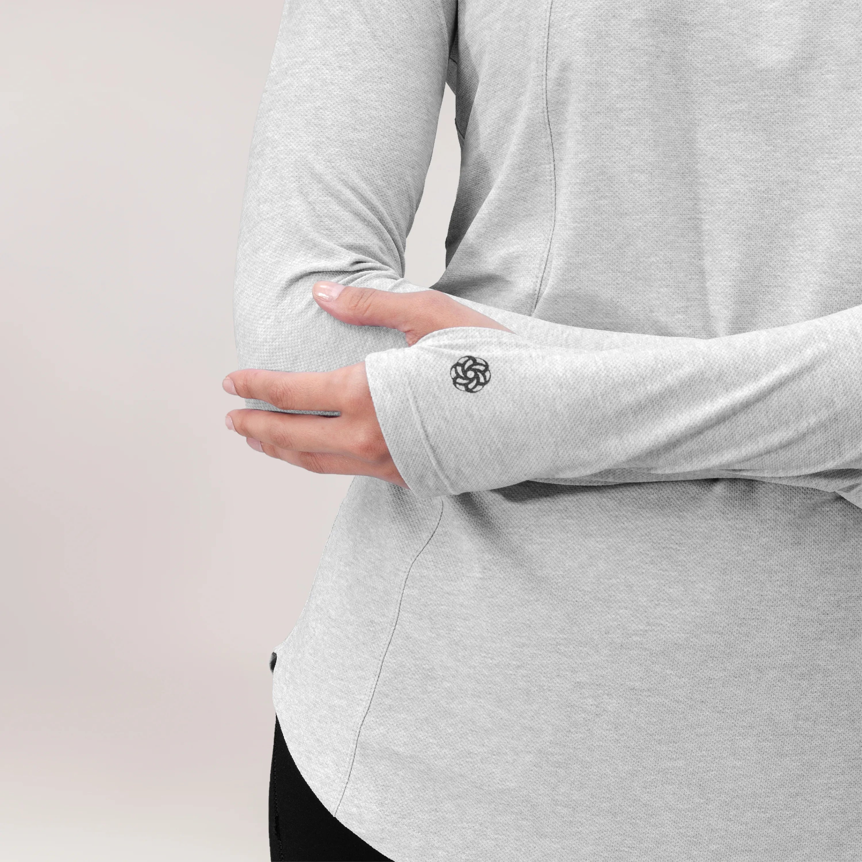 Twirl Long Sleeve Top - CORE HEATHER GREY