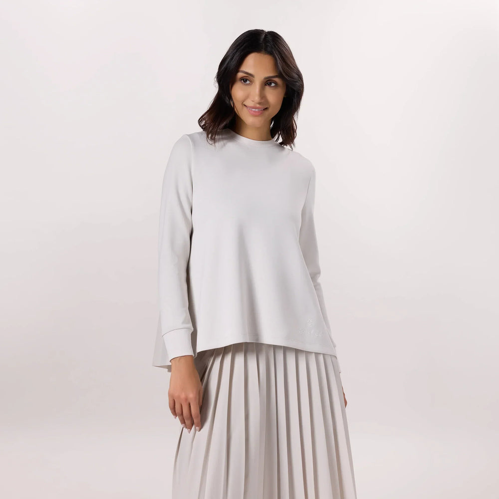 Pleated Sweatshirt - SEASONAL STONE