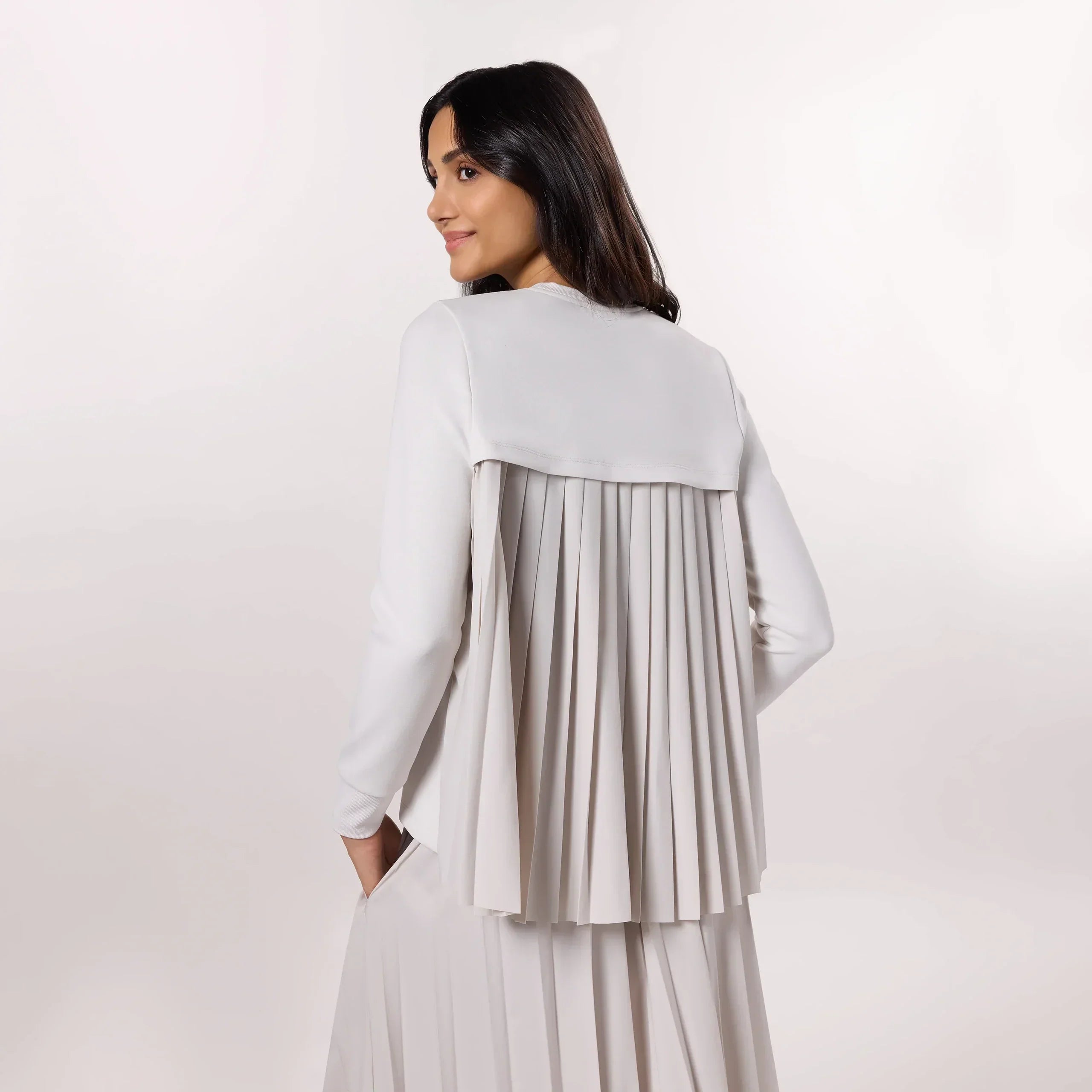 Pleated Sweatshirt - SEASONAL STONE