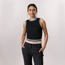 Black sleeveless comfort top with soft fabric - بلوزة مريحة بدون أكمام باللون الأسود مع قماش ناعم