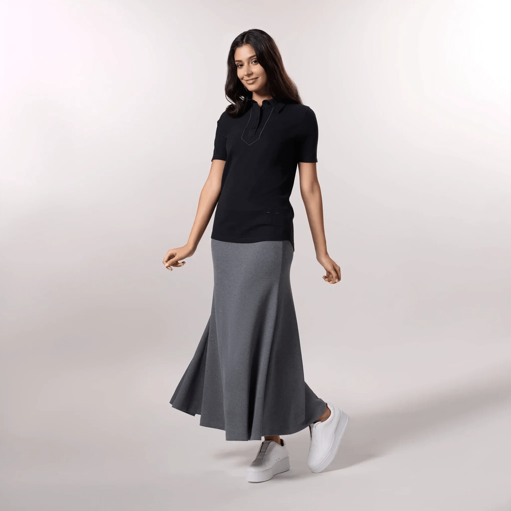 Polo Top - SEASONAL BLACK