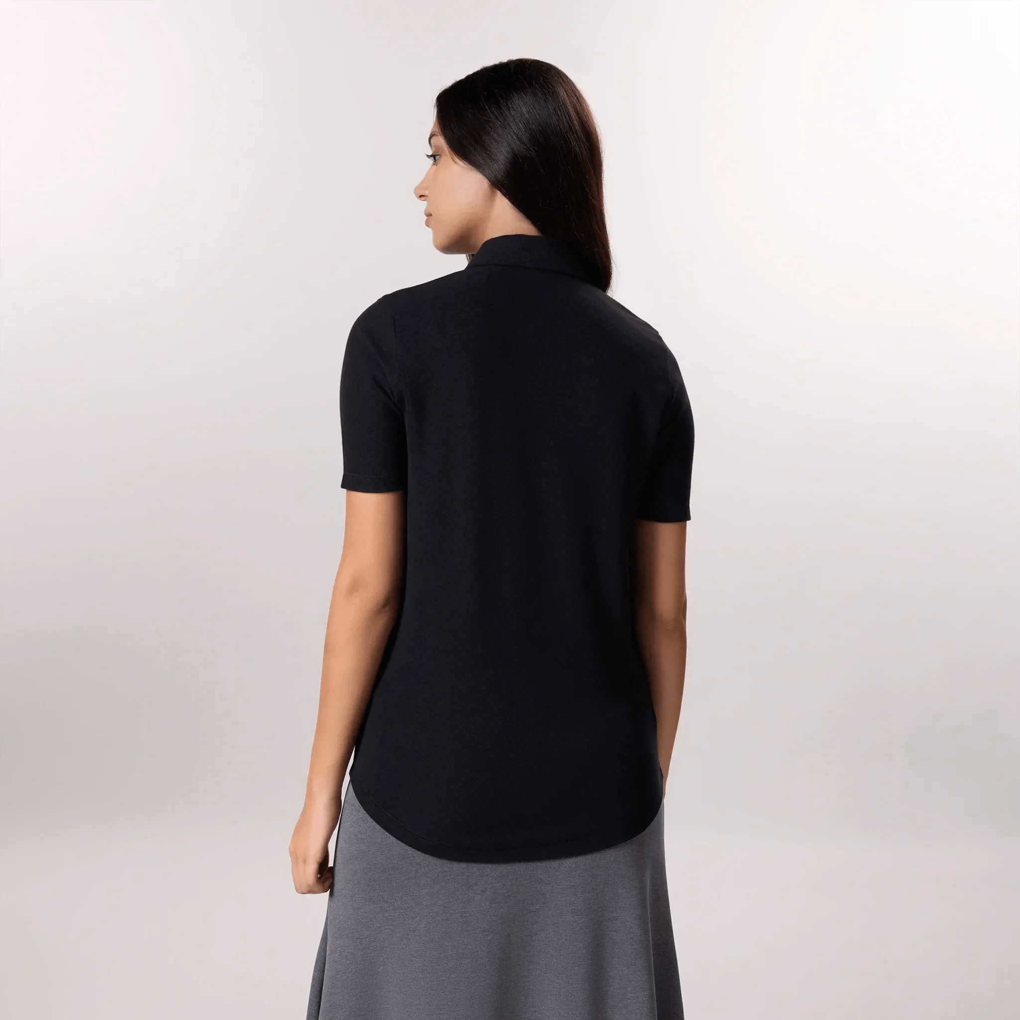 Polo Top - SEASONAL BLACK