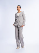 Fitted Hooded Blazer - BEIGE