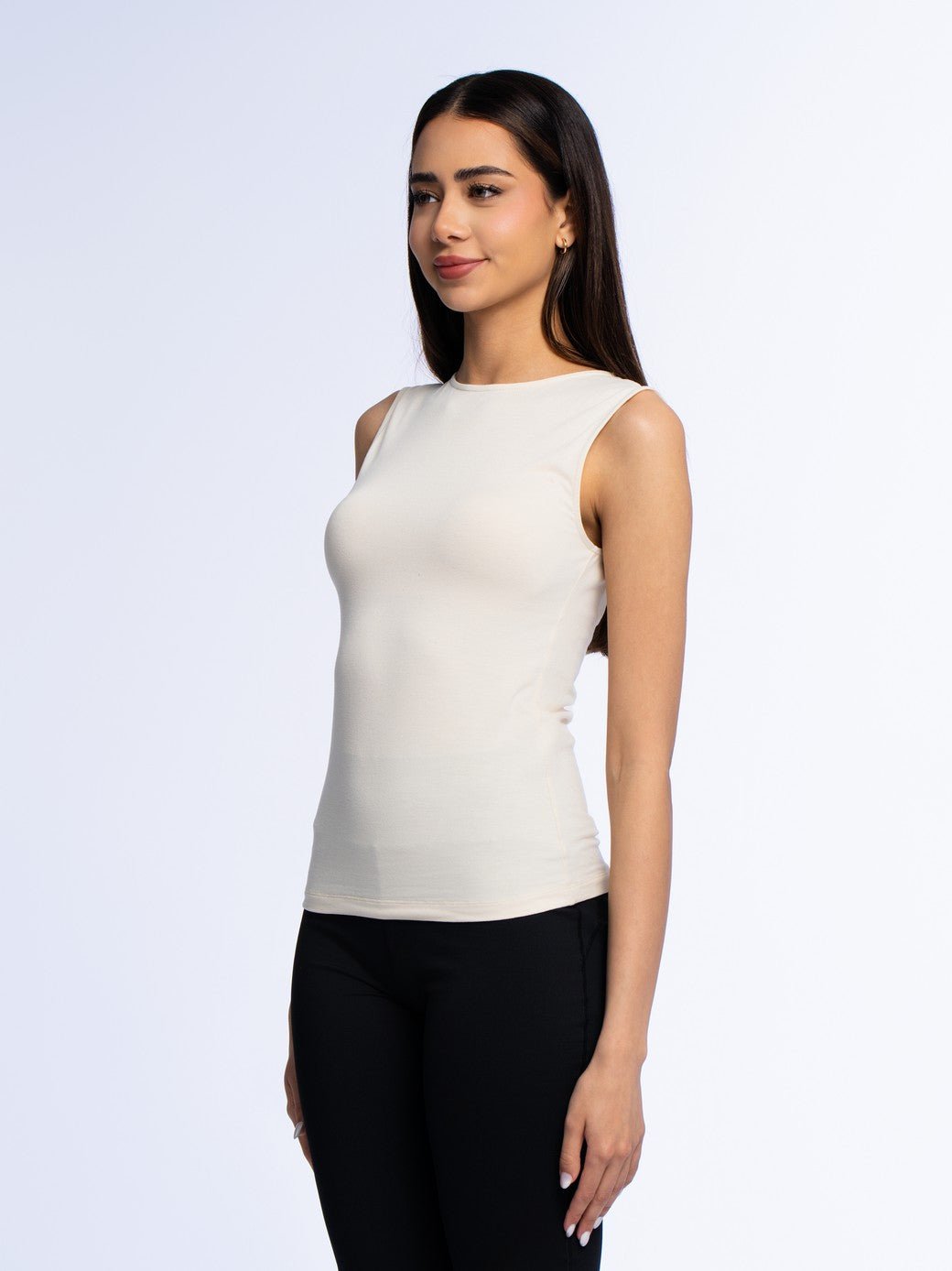 Essential Sleeveless Top - STONE GREY