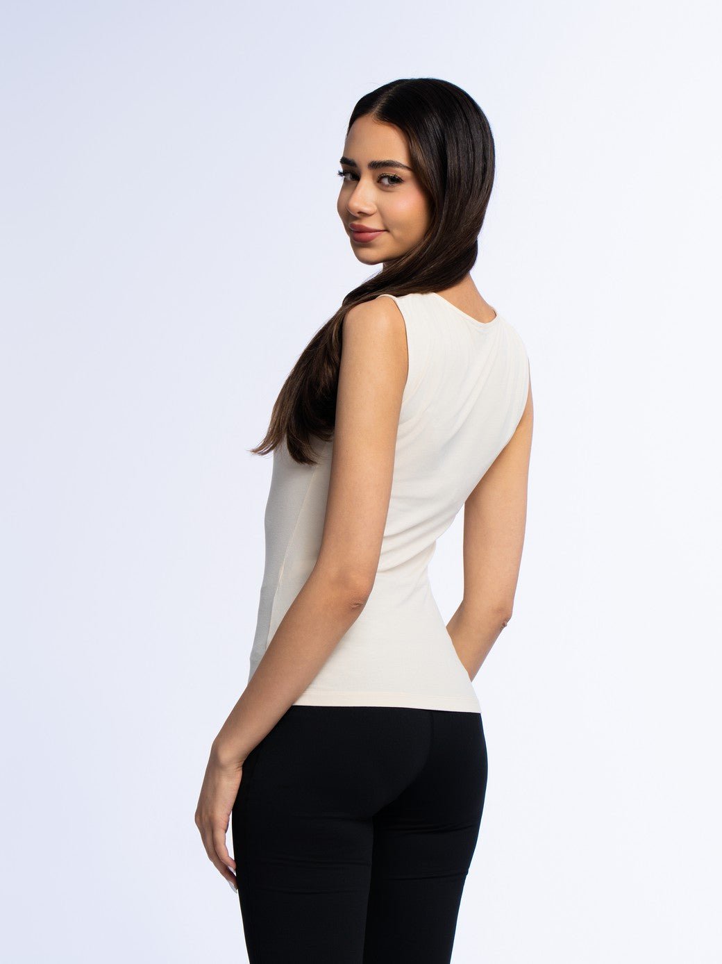 Essential Sleeveless Top - STONE GREY