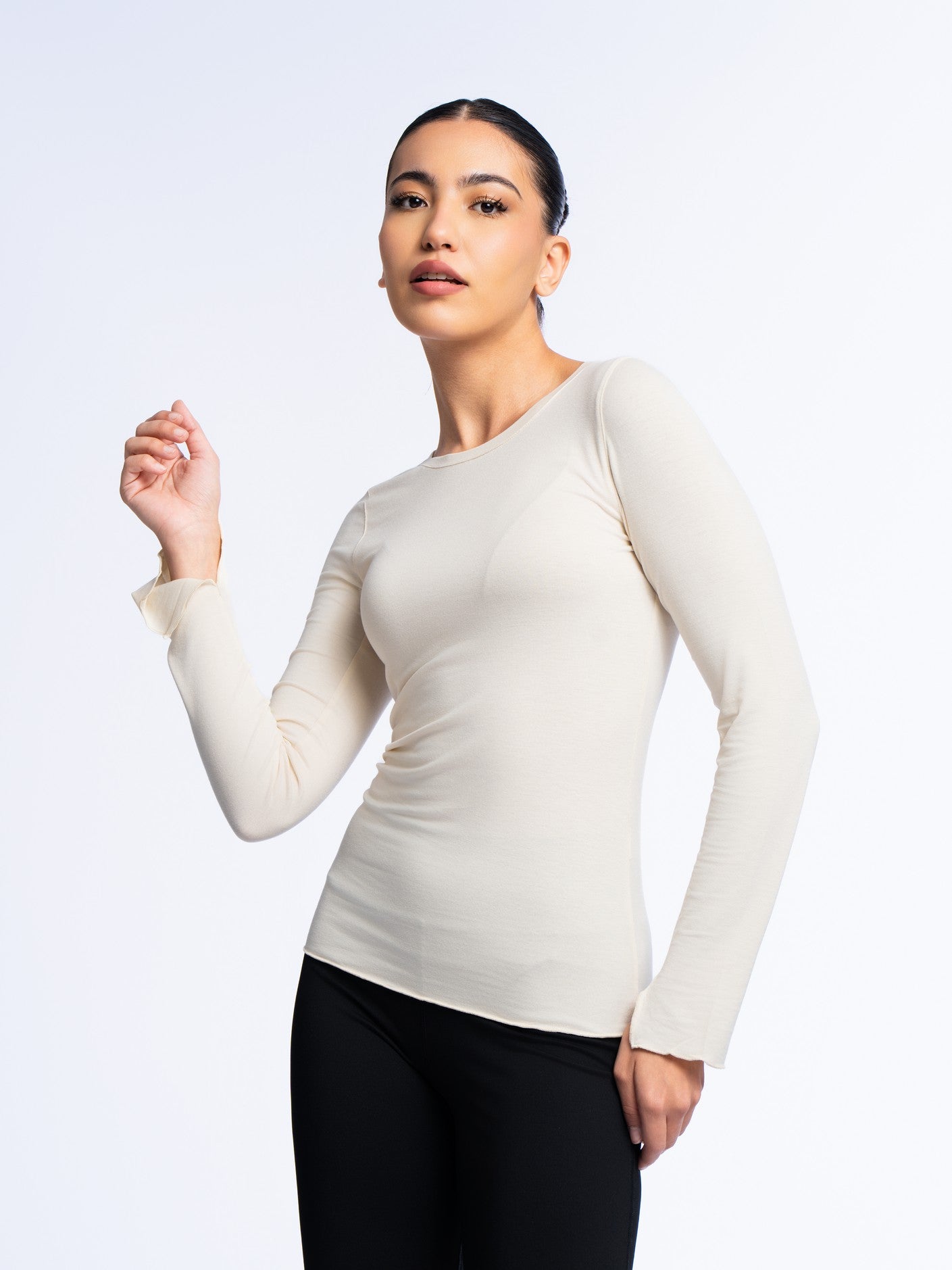 Essential Long Sleeve Top - STONE GREY