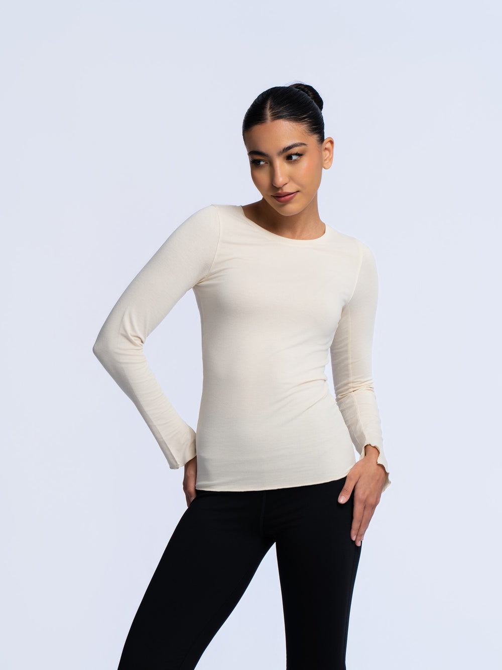 Essential Long Sleeve Top - STONE GREY