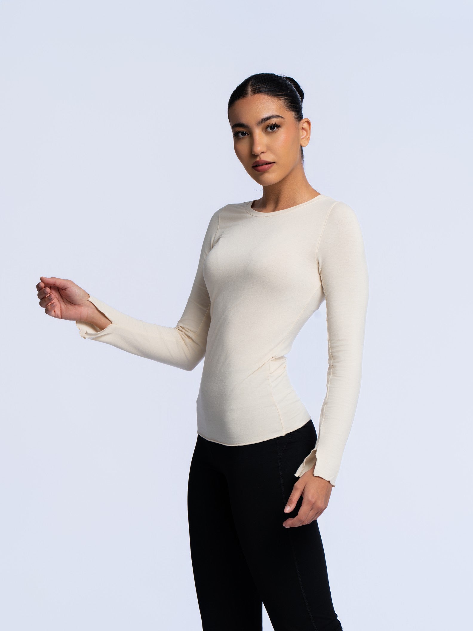 Essential Long Sleeve Top - STONE GREY