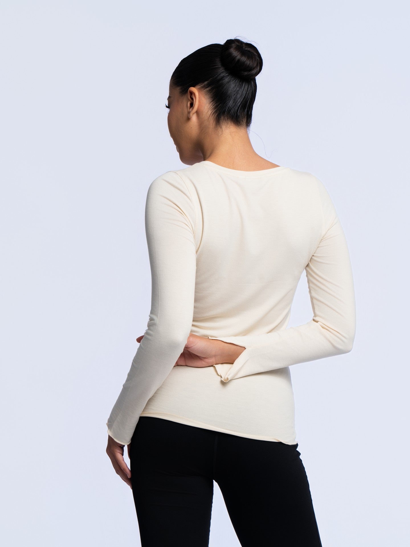 Essential Long Sleeve Top - STONE GREY