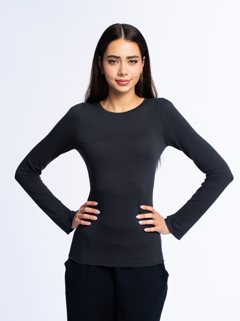 Essential Long Sleeve Top - SEASONAL BLACK