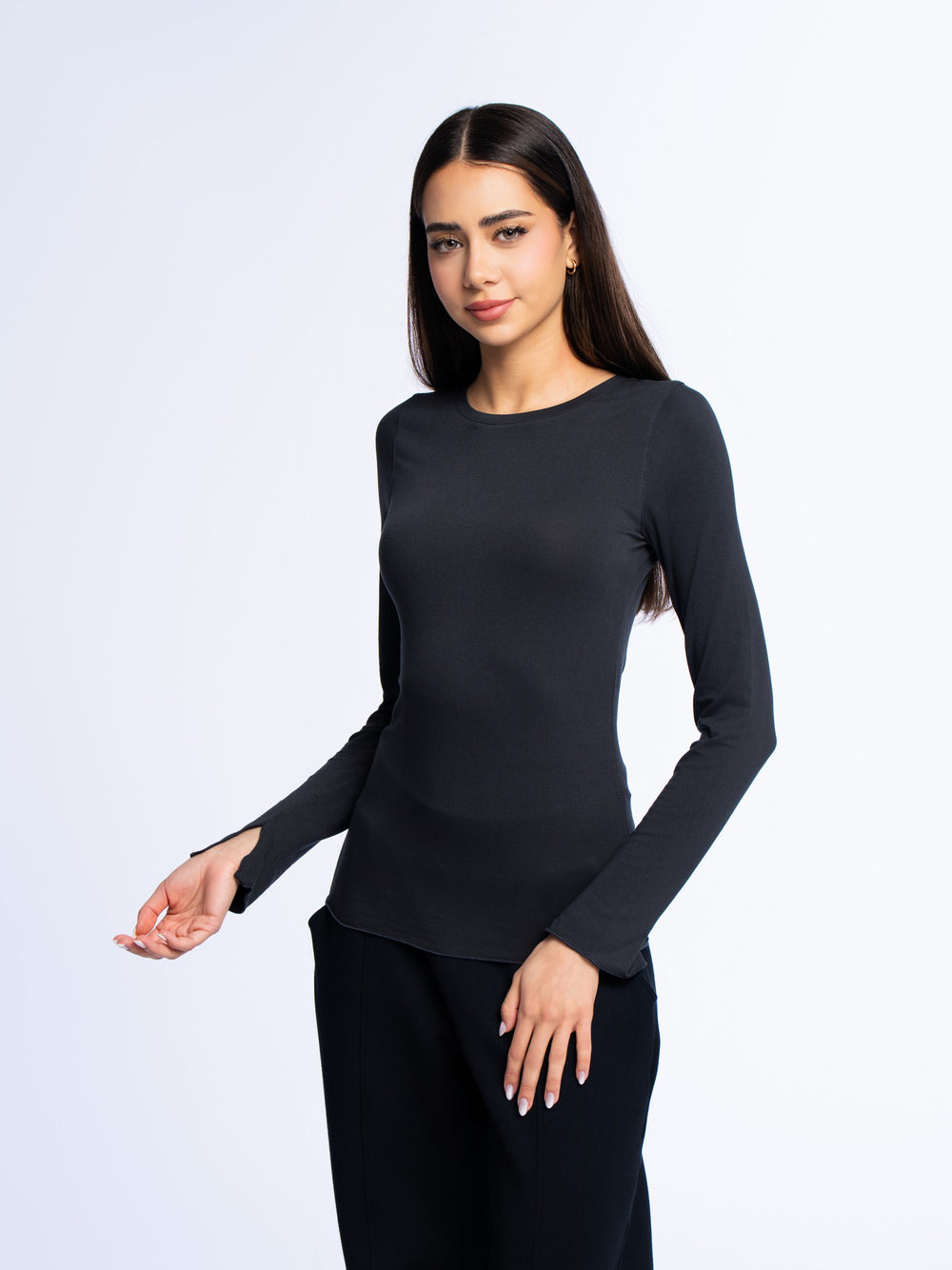 Essential Long Sleeve Top - SEASONAL BLACK