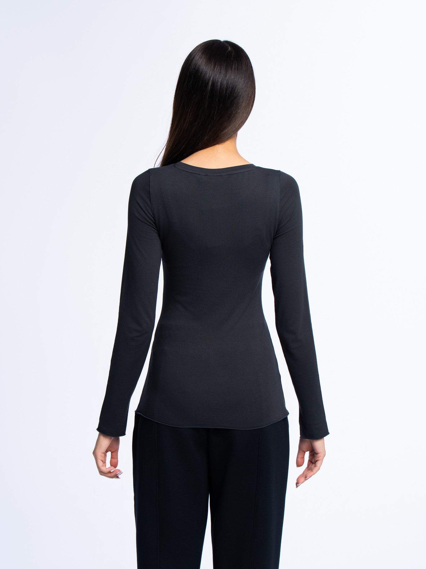Essential Long Sleeve Top - SEASONAL BLACK