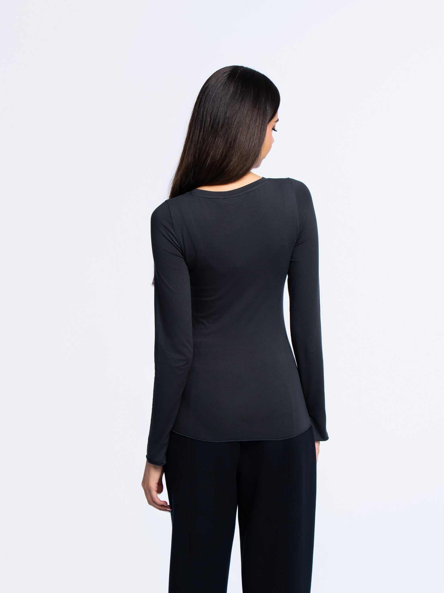 Essential Long Sleeve Top - SEASONAL BLACK