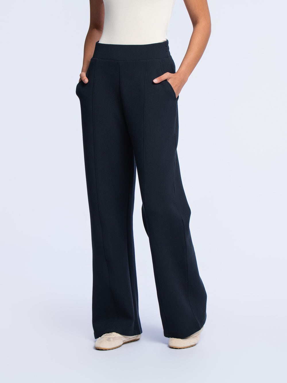 Wide Leg Joggers - SEASONAL BLACK