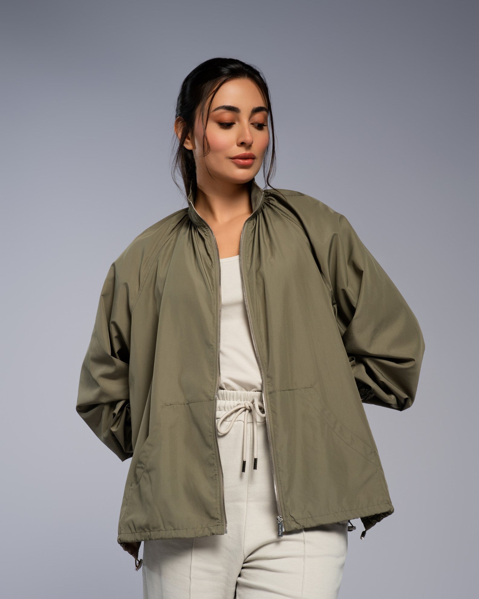 Gathered Parka - SEASONAL GREEN