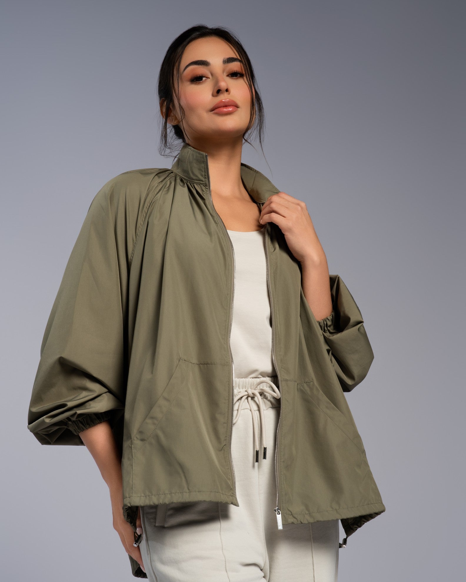 Gathered Parka - SEASONAL GREEN