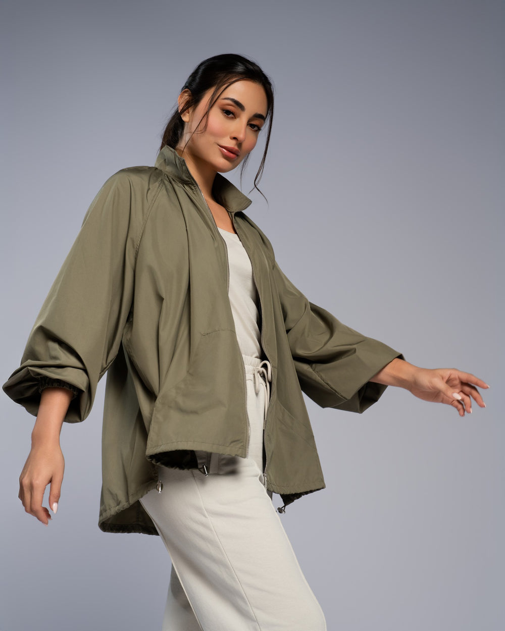 Gathered Parka - SEASONAL GREEN