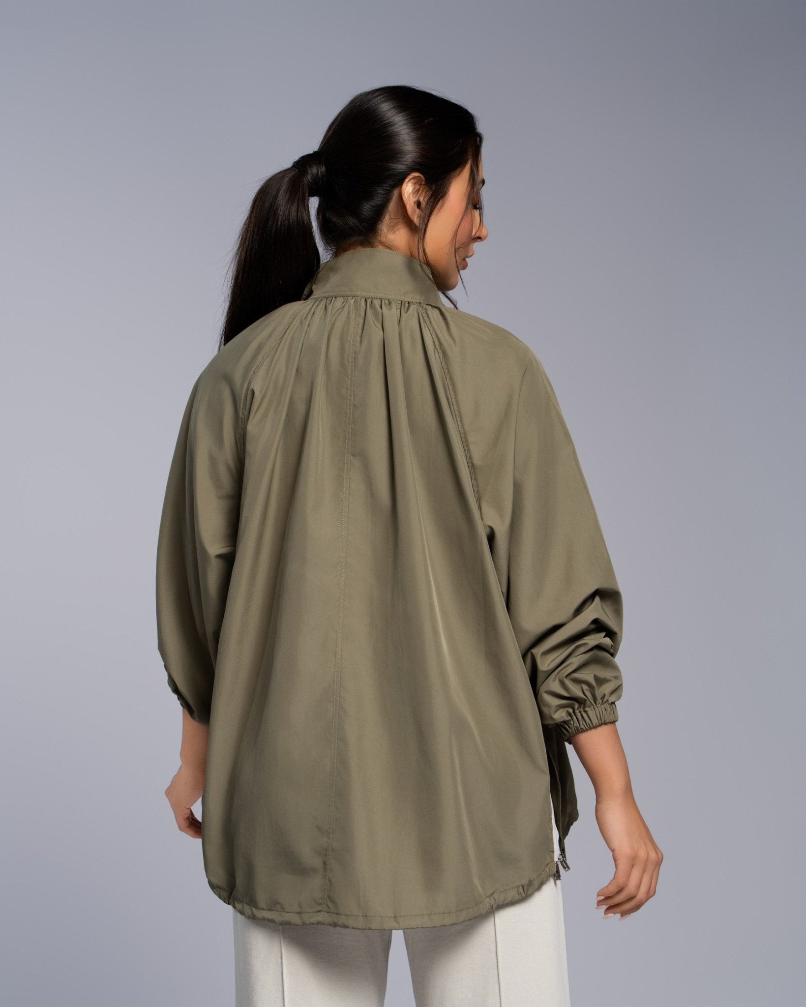 Gathered Parka - SEASONAL GREEN